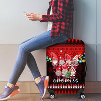 Chilling With My Gnomies Christmas Luggage Cover Gnomie Friend Xmas Vibes - Wonder Print Shop