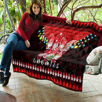 Chilling With My Gnomies Christmas Quilt Gnomie Friend Xmas Vibes - Wonder Print Shop