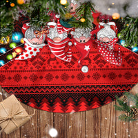 Chilling With My Gnomies Christmas Tree Skirt Gnomie Friend Xmas Vibes - Wonder Print Shop