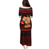 Capybara Christmas Family Matching Puletasi Dress and Hawaiian Shirt Merry Capymas - Wonder Print Shop