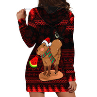 Capybara Christmas Hoodie Dress Merry Capymas - Wonder Print Shop