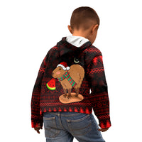 Capybara Christmas Kid Hoodie Merry Capymas - Wonder Print Shop