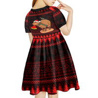 Capybara Christmas Kid Short Sleeve Dress Merry Capymas - Wonder Print Shop