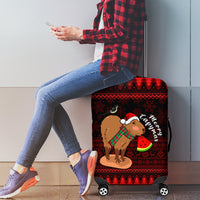 Capybara Christmas Luggage Cover Merry Capymas - Wonder Print Shop