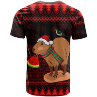 Capybara Christmas T Shirt Merry Capymas - Wonder Print Shop