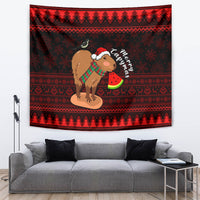 Capybara Christmas Tapestry Merry Capymas - Wonder Print Shop