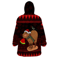Capybara Christmas Wearable Blanket Hoodie Merry Capymas - Wonder Print Shop