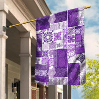 Hawaiian Quilt Garden Flag Tiki Tropical Retro Purple Version - Wonder Print Shop