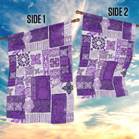Hawaiian Quilt Garden Flag Tiki Tropical Retro Purple Version - Wonder Print Shop