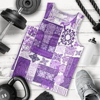 Hawaiian Quilt Men Tank Top Tiki Tropical Retro Purple Version - Wonder Print Shop