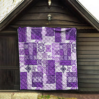 Hawaiian Quilt Quilt Tiki Tropical Retro Purple Version - Wonder Print Shop