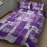 Hawaiian Quilt Quilt Bed Set Tiki Tropical Retro Purple Version - Wonder Print Shop
