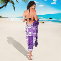 Hawaiian Quilt Sarong Tiki Tropical Retro Purple Version - Wonder Print Shop
