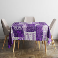 Hawaiian Quilt Tablecloth Tiki Tropical Retro Purple Version - Wonder Print Shop