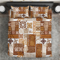 Hawaiian Quilt Bedding Set Tiki Tropical Retro Brown Version - Wonder Print Shop