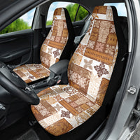 Hawaiian Quilt Car Seat Cover Tiki Tropical Retro Brown Version - Wonder Print Shop