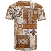 Hawaiian Quilt T Shirt Tiki Tropical Retro Brown Version - Wonder Print Shop