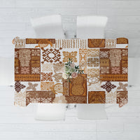 Hawaiian Quilt Tablecloth Tiki Tropical Retro Brown Version - Wonder Print Shop