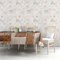 Hawaiian Quilt Tablecloth Tiki Tropical Retro Brown Version - Wonder Print Shop