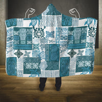 hawaiian-quilt-hooded-blanket-tiki-tropical-retro-dark-cyan-version