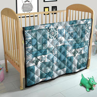 Hawaiian Quilt Quilt Tiki Tropical Retro Dark Cyan Version - Wonder Print Shop