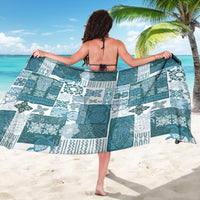 Hawaiian Quilt Sarong Tiki Tropical Retro Dark Cyan Version - Wonder Print Shop