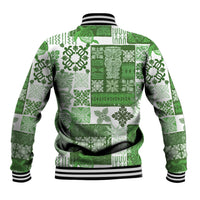 Hawaiian Quilt Baseball Jacket Tiki Tropical Retro Green Version - Wonder Print Shop