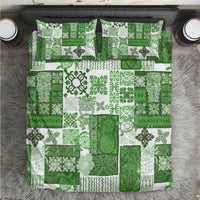 Hawaiian Quilt Bedding Set Tiki Tropical Retro Green Version - Wonder Print Shop