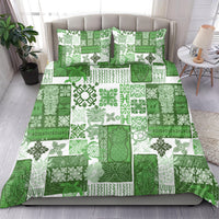Hawaiian Quilt Bedding Set Tiki Tropical Retro Green Version - Wonder Print Shop