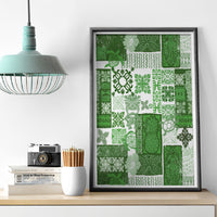 Hawaiian Quilt Canvas Wall Art Tiki Tropical Retro Green Version - Wonder Print Shop