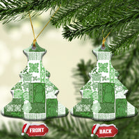 Hawaiian Quilt Ceramic Ornament Tiki Tropical Retro Green Version - Wonder Print Shop