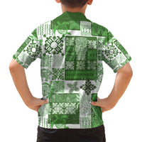 Hawaiian Quilt Kid Hawaiian Shirt Tiki Tropical Retro Green Version - Wonder Print Shop