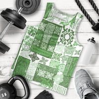 Hawaiian Quilt Men Tank Top Tiki Tropical Retro Green Version - Wonder Print Shop