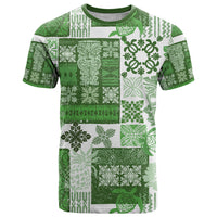 Hawaiian Quilt T Shirt Tiki Tropical Retro Green Version - Wonder Print Shop