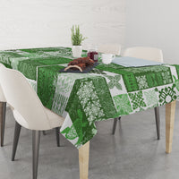Hawaiian Quilt Tablecloth Tiki Tropical Retro Green Version - Wonder Print Shop