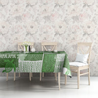 Hawaiian Quilt Tablecloth Tiki Tropical Retro Green Version - Wonder Print Shop