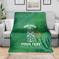 Custom Ireland Cricket Blanket Irish Celtic Knot - National Color