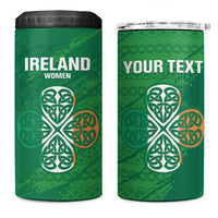 Custom Ireland Cricket 4 in 1 Can Cooler Tumbler Irish Celtic Knot - National Color - Wonder Print Shop