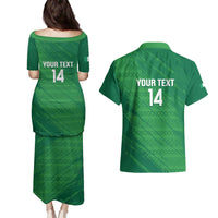 Custom Ireland Cricket Couples Matching Puletasi and Hawaiian Shirt Irish Celtic Knot - National Color - Wonder Print Shop