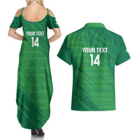 Custom Ireland Cricket Couples Matching Summer Maxi Dress and Hawaiian Shirt Irish Celtic Knot - National Color - Wonder Print Shop