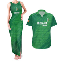 Custom Ireland Cricket Couples Matching Tank Maxi Dress and Hawaiian Shirt Irish Celtic Knot - National Color - Wonder Print Shop