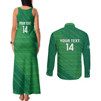 Custom Ireland Cricket Couples Matching Tank Maxi Dress and Long Sleeve Button Shirt Irish Celtic Knot - National Color - Wonder Print Shop