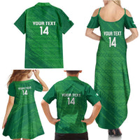 Custom Ireland Cricket Family Matching Summer Maxi Dress and Hawaiian Shirt Irish Celtic Knot - National Color - Wonder Print Shop