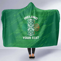 Custom Ireland Cricket Hooded Blanket Irish Celtic Knot - National Color