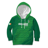 Custom Ireland Cricket Kid Hoodie Irish Celtic Knot - National Color - Wonder Print Shop