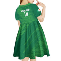 Custom Ireland Cricket Kid Short Sleeve Dress Irish Celtic Knot - National Color - Wonder Print Shop