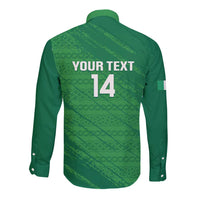 Custom Ireland Cricket Long Sleeve Button Shirt Irish Celtic Knot - National Color - Wonder Print Shop