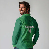 Custom Ireland Cricket Long Sleeve Polo Shirt Irish Celtic Knot - National Color - Wonder Print Shop