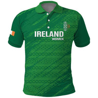 Custom Ireland Cricket Polo Shirt Irish Celtic Knot - National Color - Wonder Print Shop