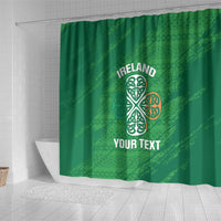 Custom Ireland Cricket Shower Curtain Irish Celtic Knot - National Color